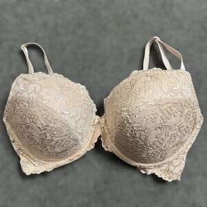 Smart & Sexy Push Up Bra 38D Womens Nude Signature Lace Underwire Padded New